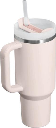 Rückansicht von Stanley Quencher H2.O FlowState Tumbler Trinkbecher rose quartz
