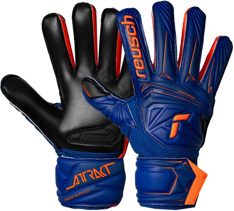 Reusch Reusch Attrakt Infinity Finger Support Junior Torwarthandschuhe Kinder - sharp blue-shocking orange-black - 0 | SportScheck