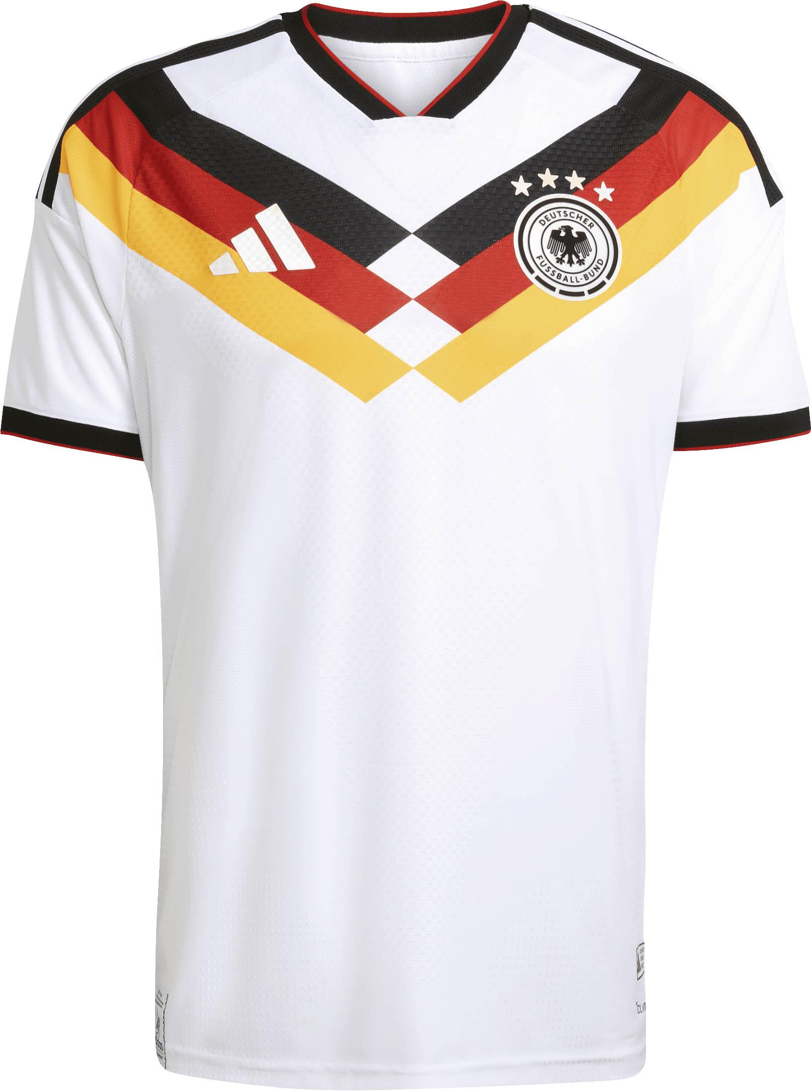 Adidas Teamtrikot Deutschland Home V-Ausschnitt Polyester Weiß