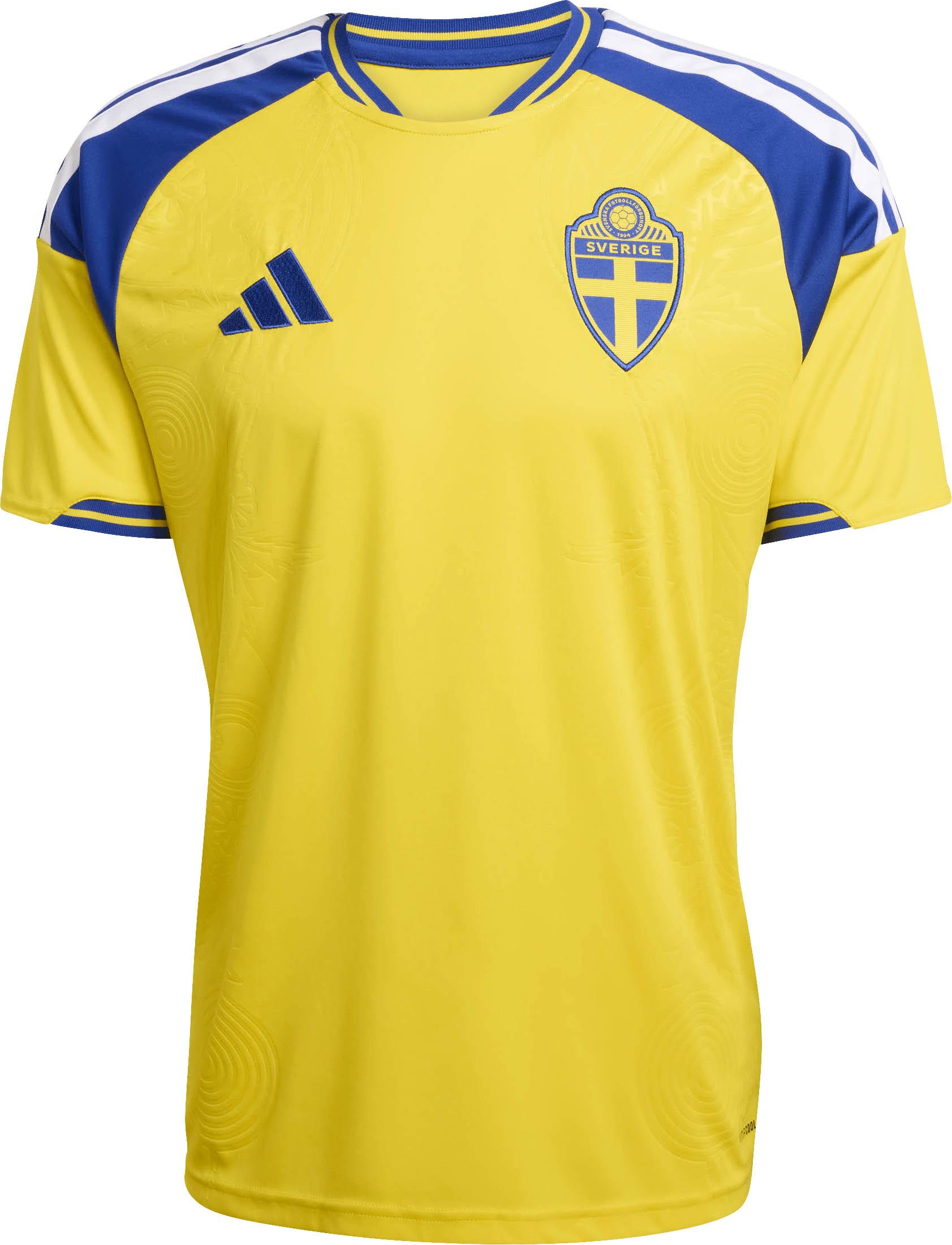 Adidas Teamtrikot Schweden Home Rundhalsausschnitt Polyester Gelb