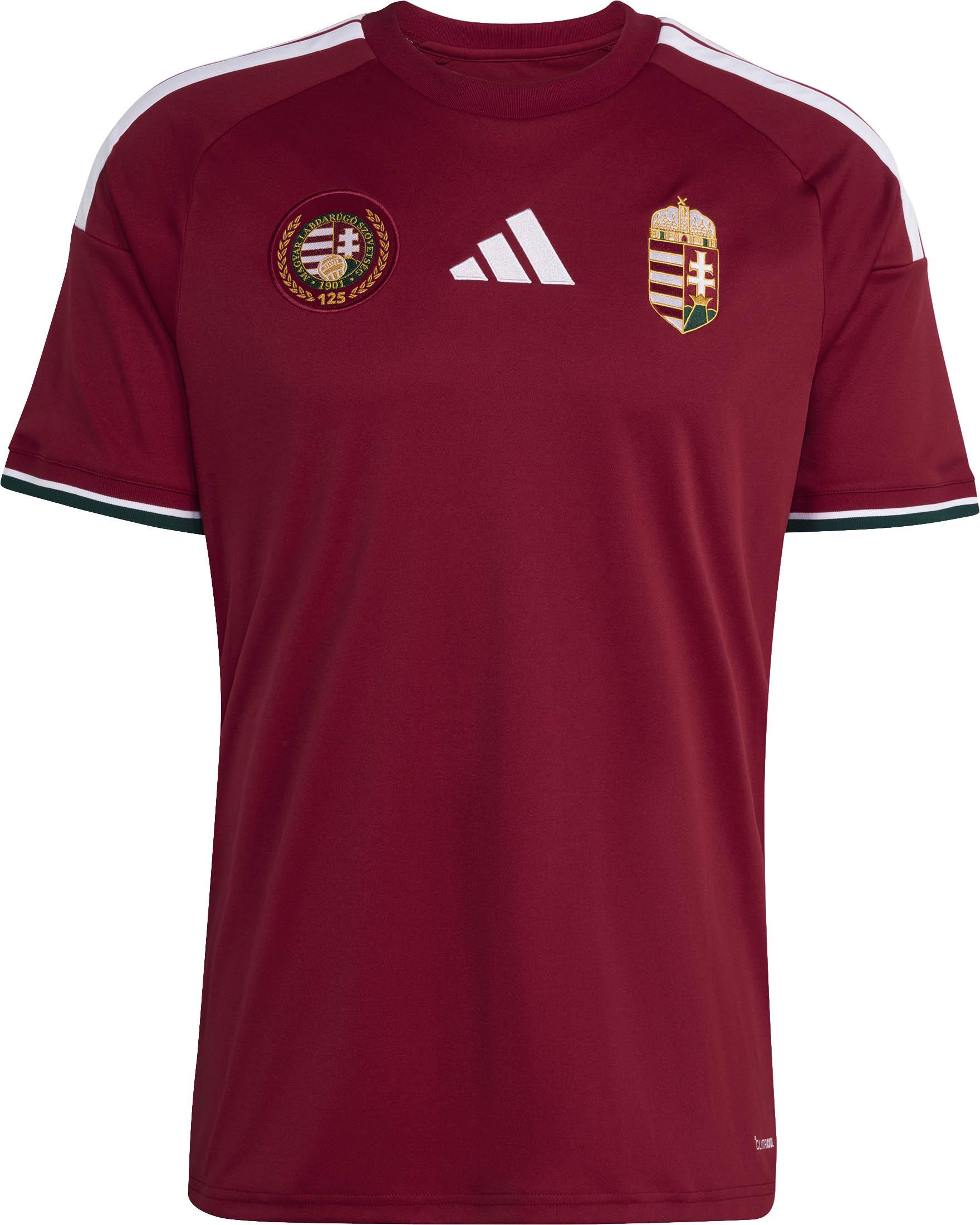 Adidas Teamtrikot Ungarn Home Rundhalsausschnitt Polyester Rot