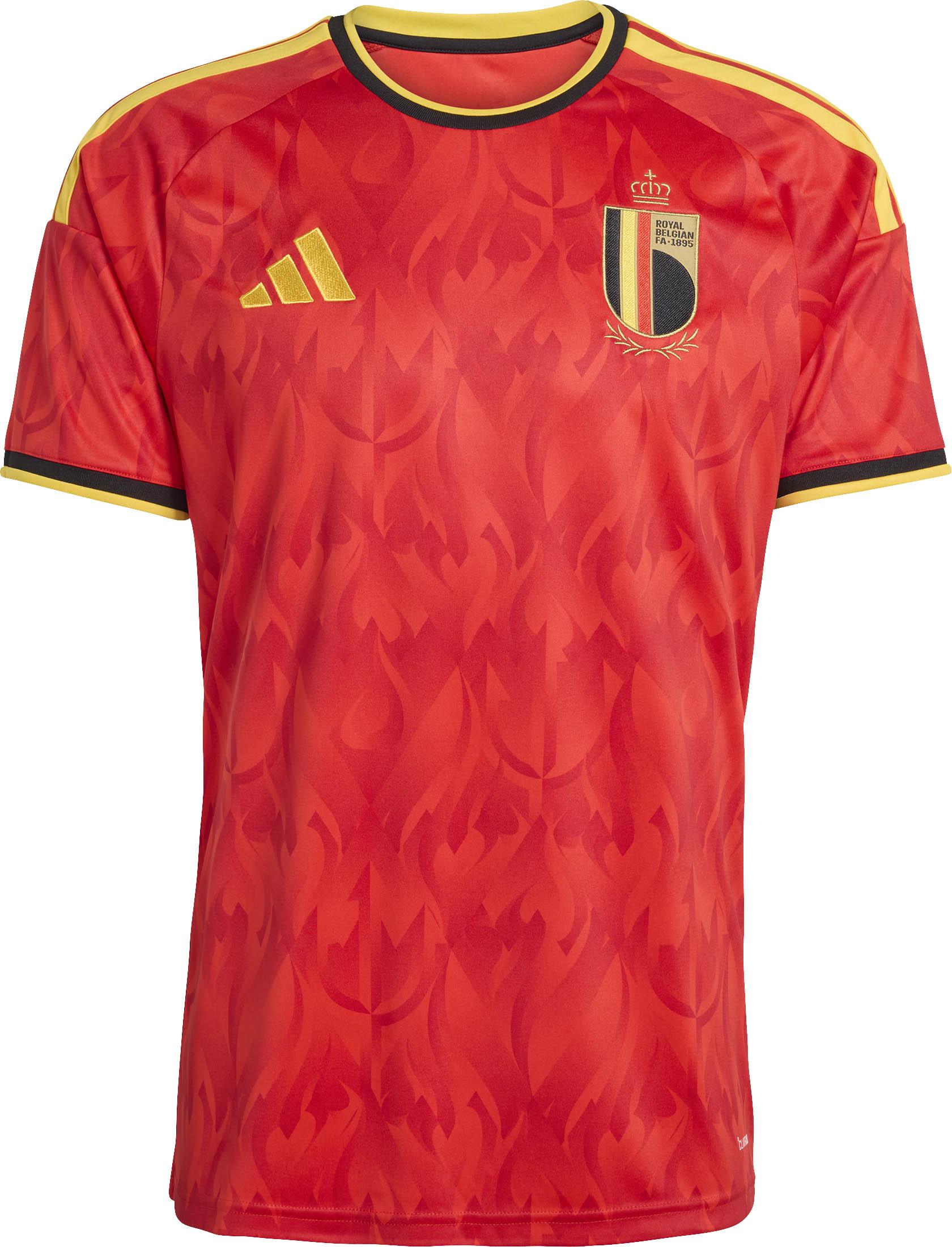 Adidas Teamtrikot Belgien Home Rundhalsausschnitt Polyester Rot