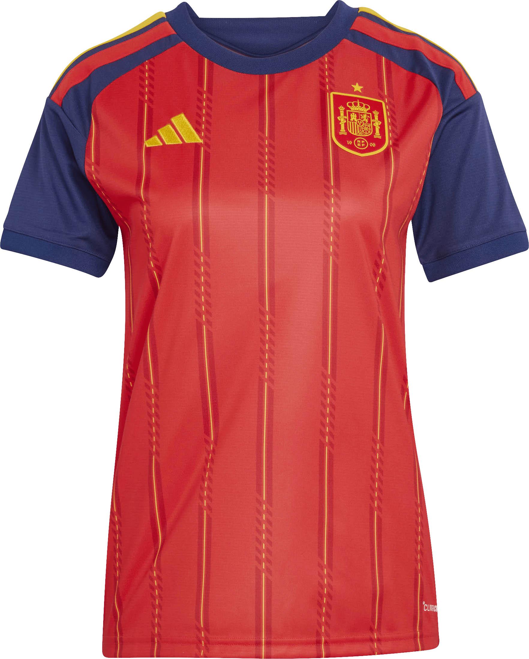 Adidas Teamtrikot Spanien Home Gestreift 3-Stripes Polyester Rot