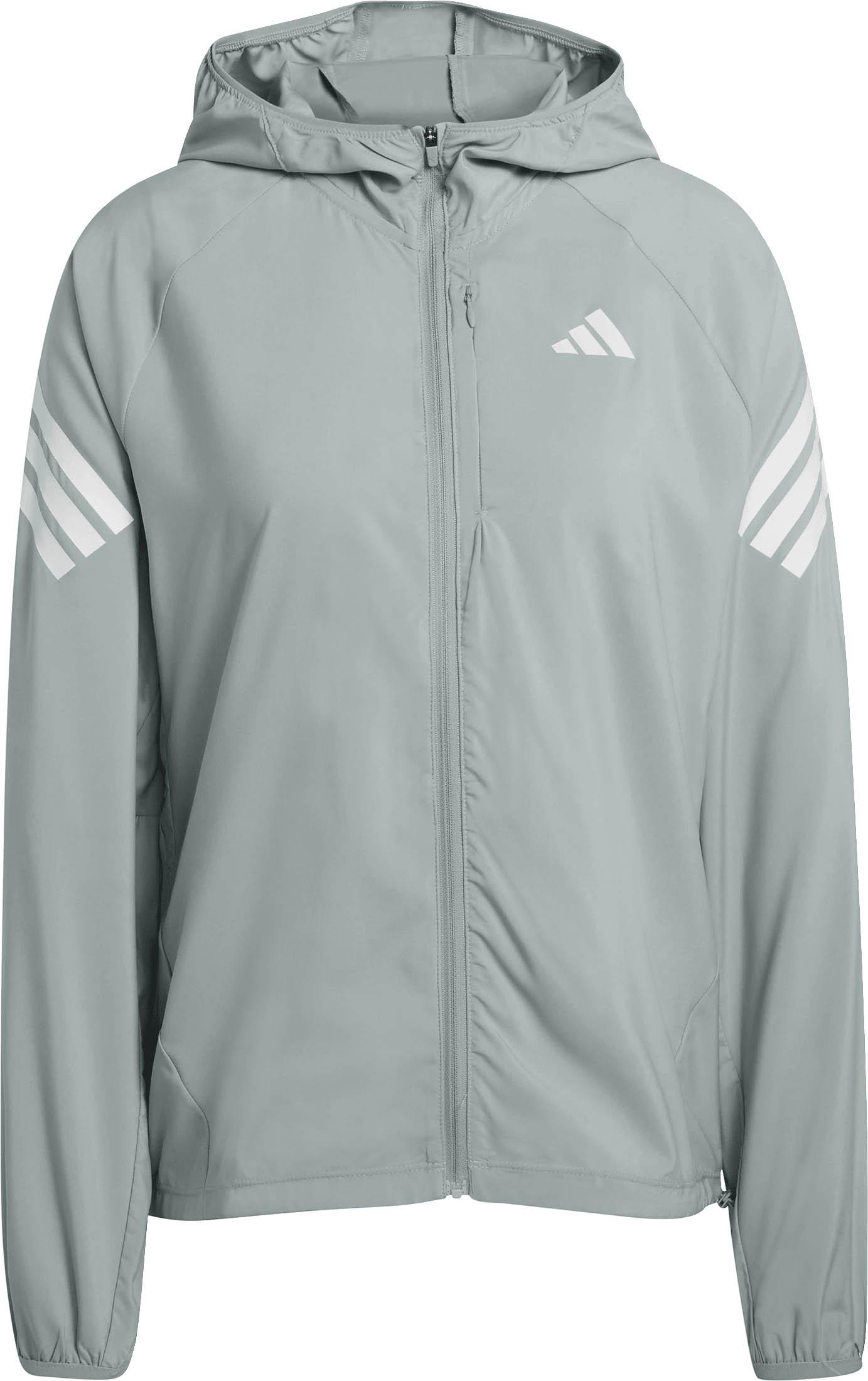 Adidas Laufjacke 3 Streifen Polyester Gruen