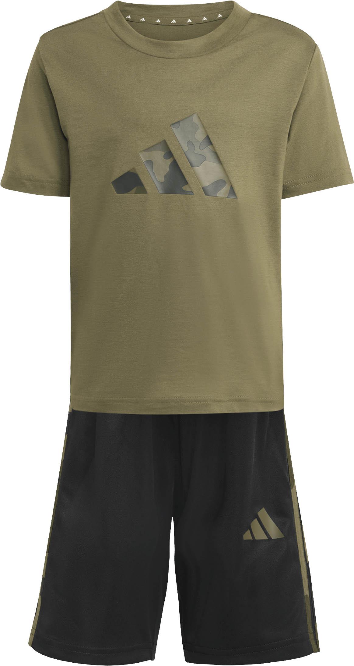 Adidas T-Shirt TR-ES Rundhals Camouflage-Print Gruen