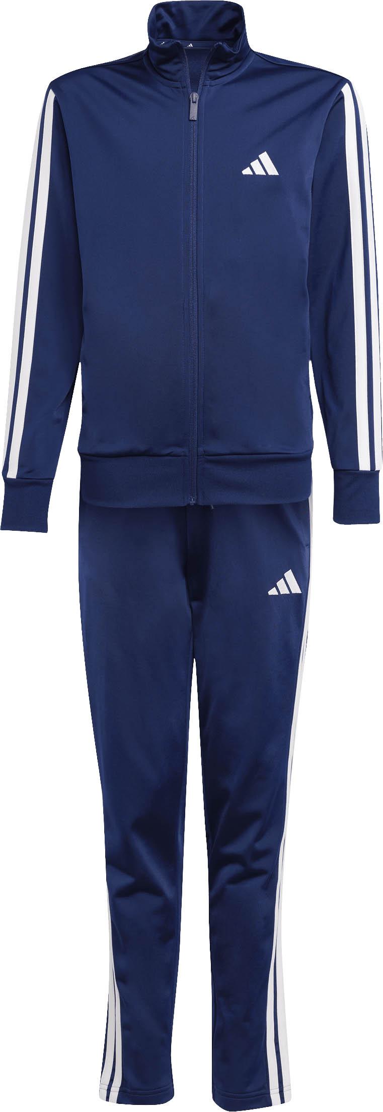 Adidas Trainingsanzug 3S Stehkragen 3-Streifen Blau