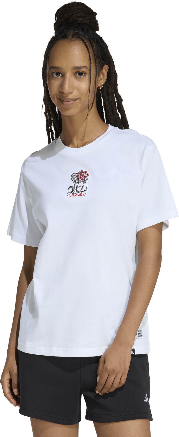 adidas adidas Mini Emb T-Shirt Damen - white - 0 | SportScheck