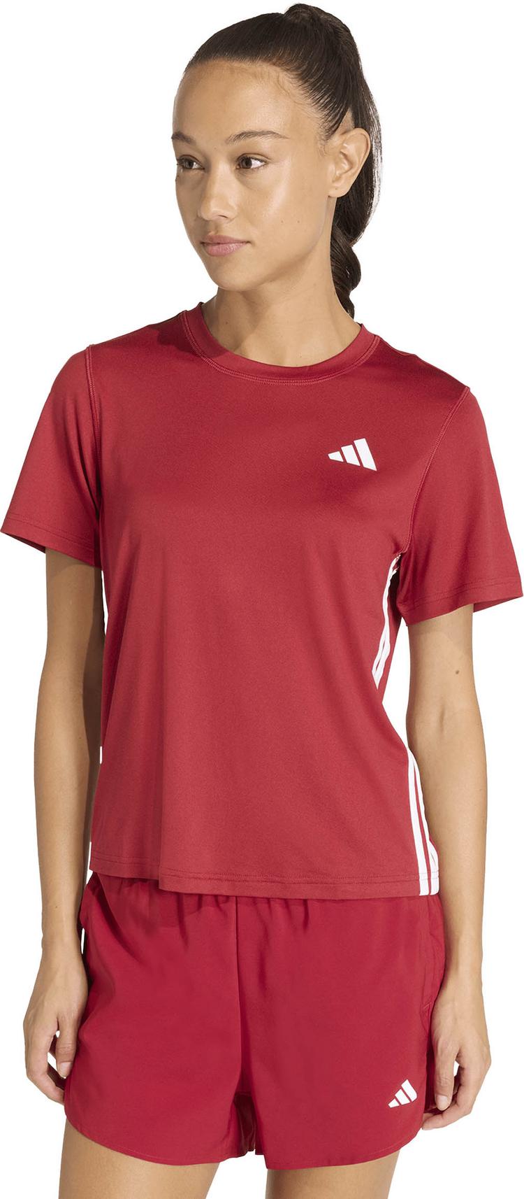 adidas adidas 3S T-Shirt Damen - active maroon-white - 0 | SportScheck