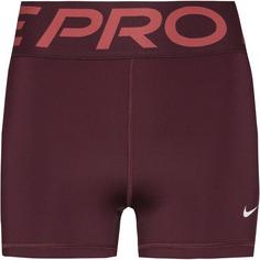 Nike NP SCULPT DF HR 3IN Tights Damen burgundy crush- white