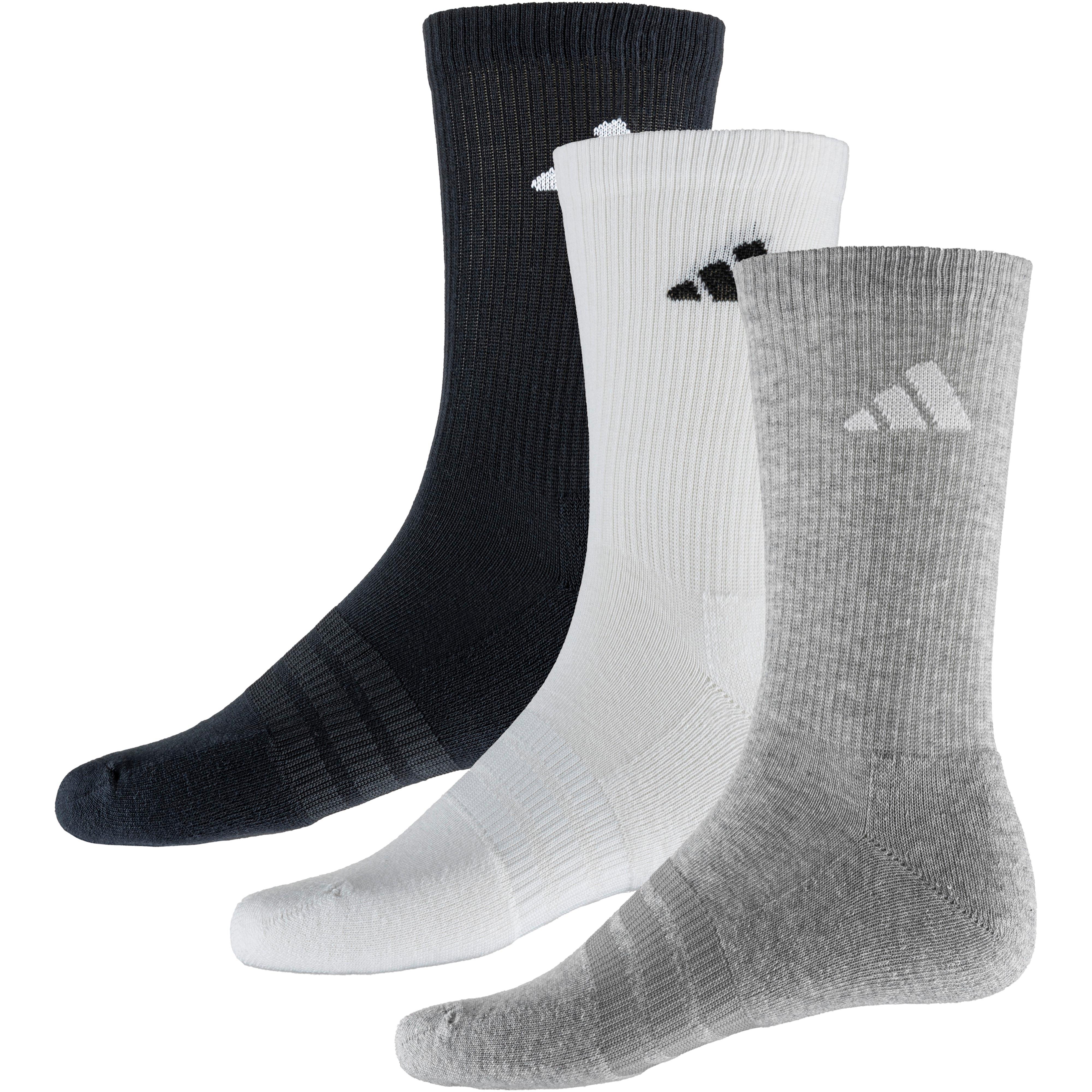 adidas C ESS CRW 3P Socken Herren - mgreyh-white-black