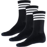 adidas 3S ESS C CRW 3P Socken Herren - black-white-white