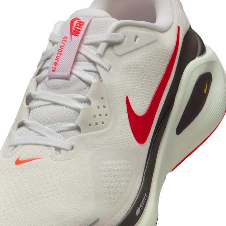 Nike Nike STRUCTURE 26 Laufschuhe Herren - white-bright crimson-medium ash - 4 | SportScheck