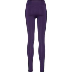 Rückansicht von adidas OPT ESS Leggings Damen aurora plum-black