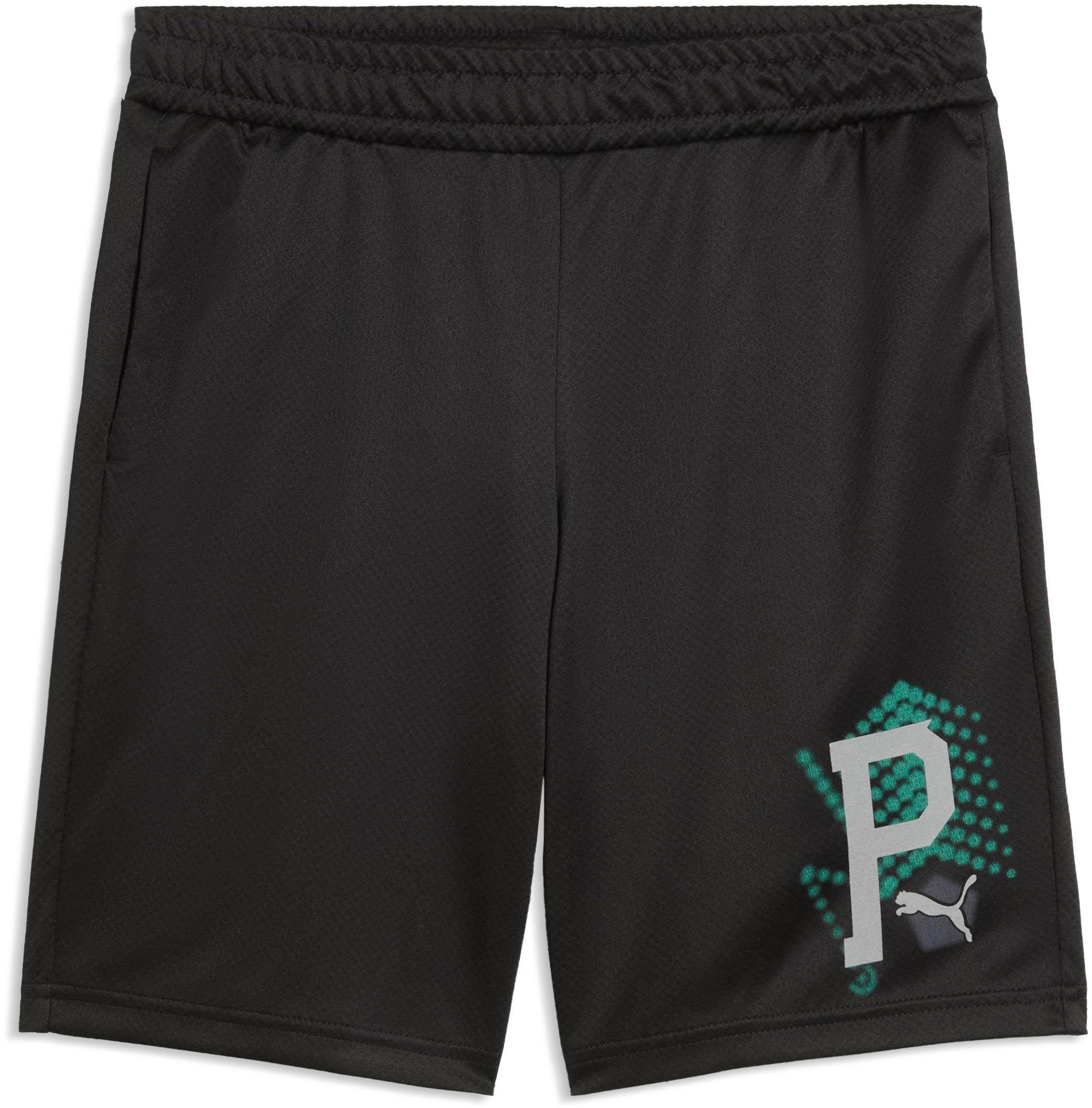 Puma Funktionsshorts Elastic Bund Logo-Print Polyester Schwarz