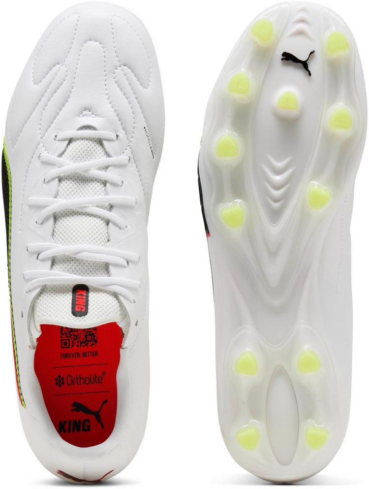 PUMA PUMA KING 20 MATCH FG-AG Fu&szlig;ballschuhe Herren - puma white-glowing red-yellow alert - 1 | SportScheck