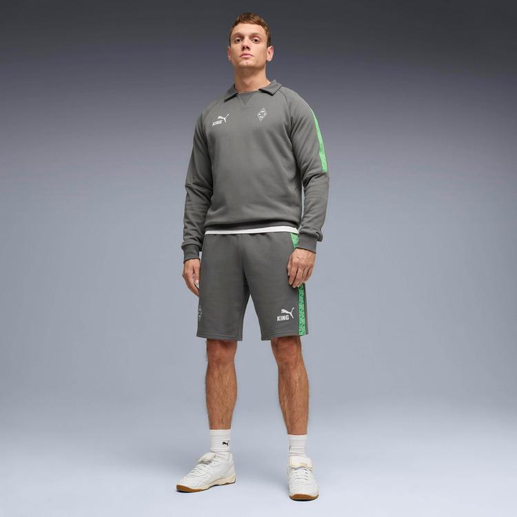 PUMA PUMA Borussia M&ouml;nchengladbach King Sweatshorts Herren - flat medium gray-puma green - 2 | SportScheck