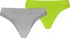PUMA 3D KNIT SPORT STRINGS 2P Unterhose Damen - grey melange-lime