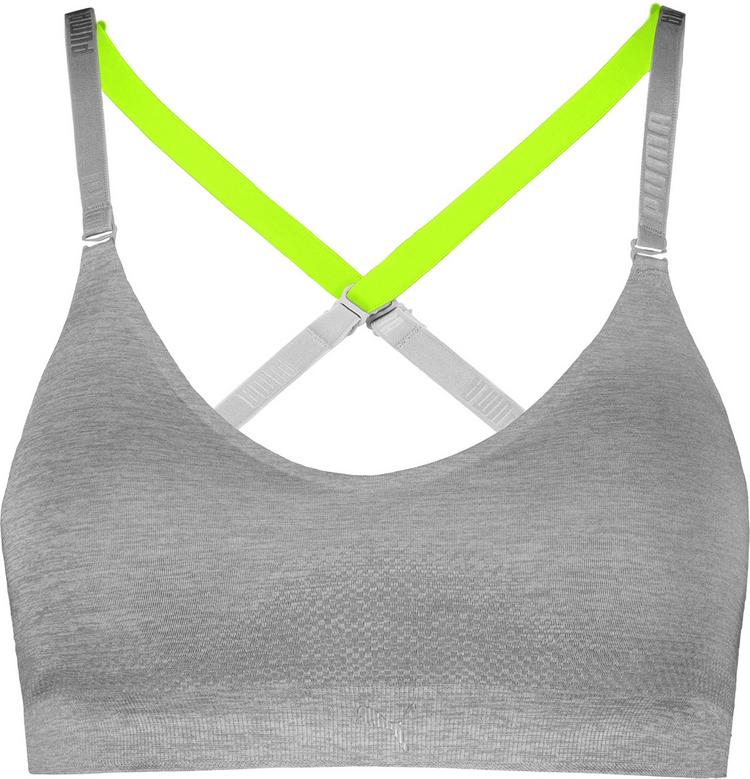 PUMA PUMA 3D KNIT SPORT TRIANGLE TOP BH Damen - grey melange - 0 | SportScheck