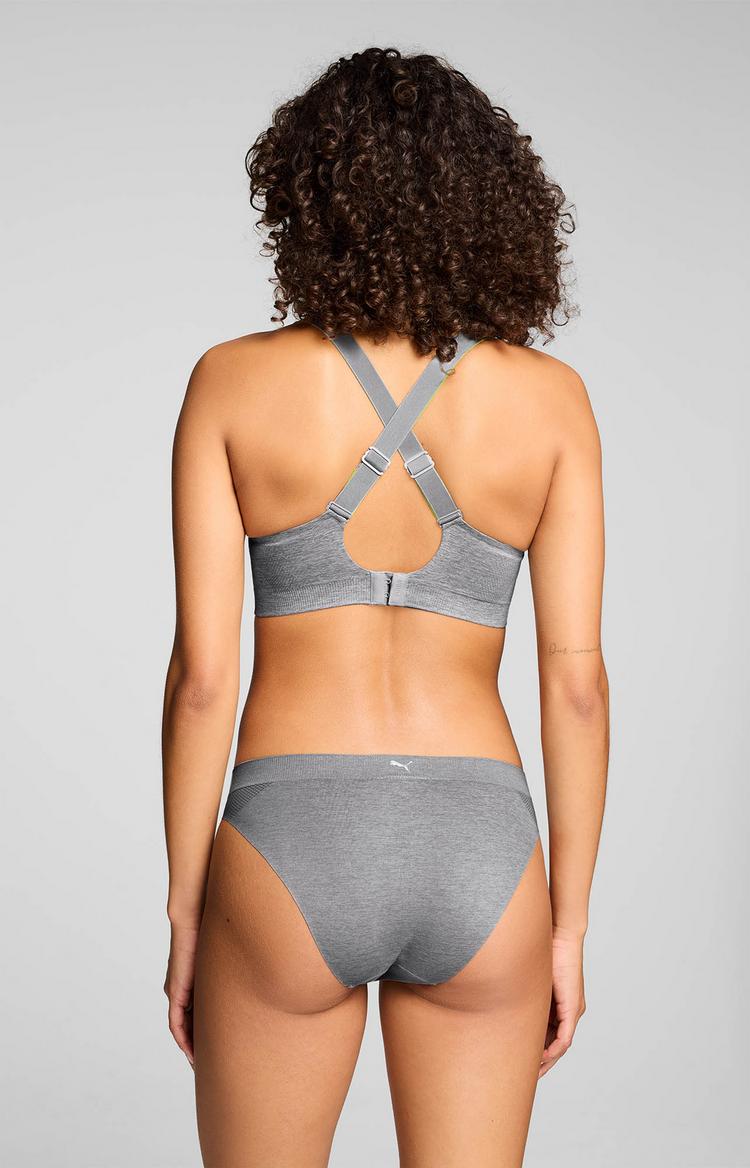 PUMA PUMA 3D KNIT SPORT BRIEFS 2P Unterhose Damen - grey melange-lime - 2 | SportScheck