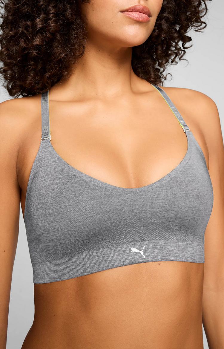 PUMA PUMA 3D KNIT SPORT TRIANGLE TOP BH Damen - grey melange - 2 | SportScheck