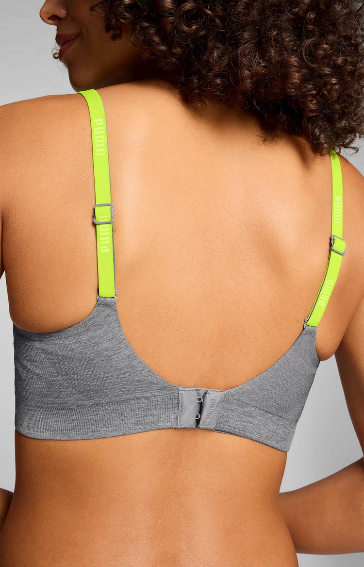 PUMA PUMA 3D KNIT SPORT TRIANGLE TOP BH Damen - grey melange - 3 | SportScheck