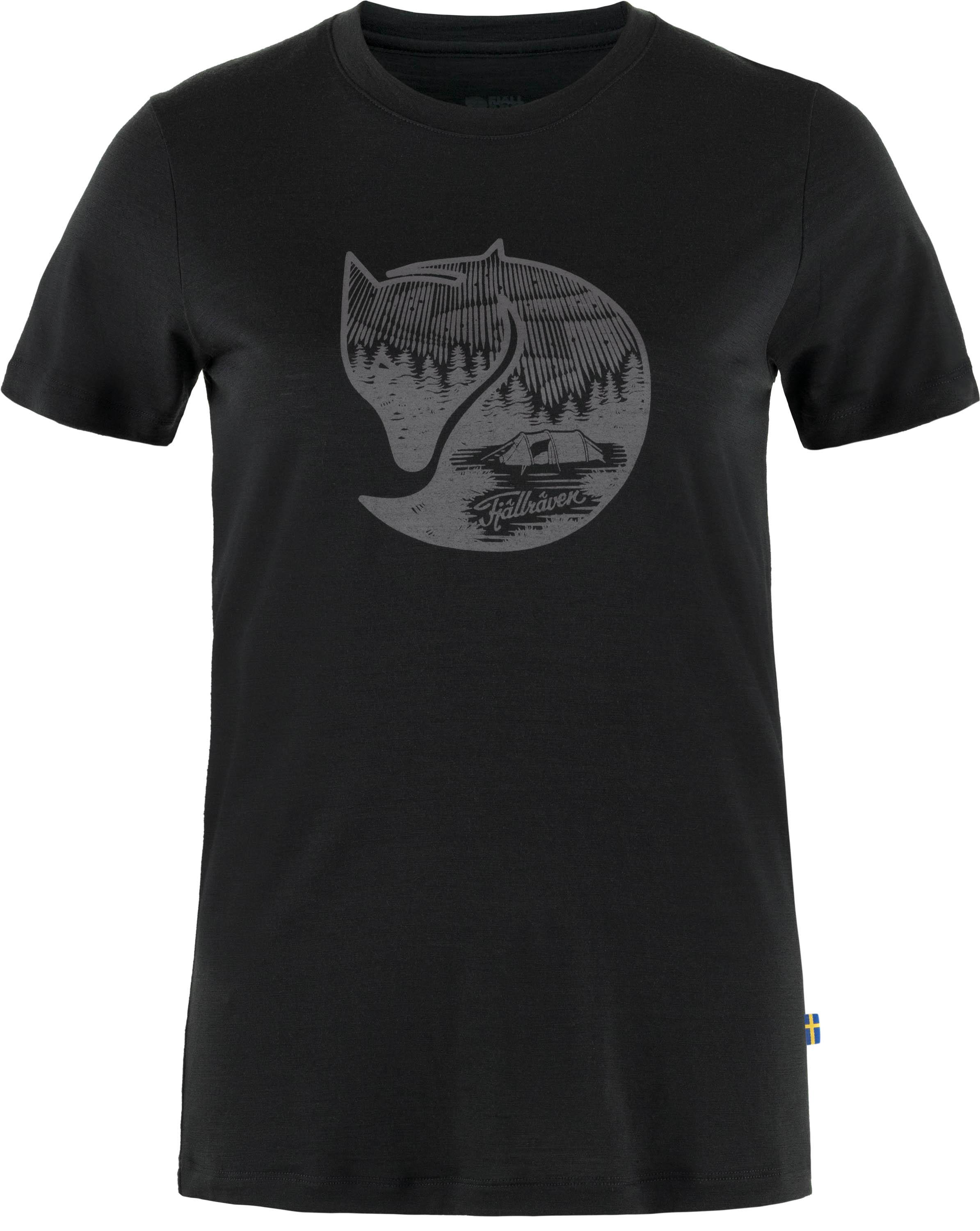 Fjällräven Funktionsshirt Merinowolle-Polyester Schwarz