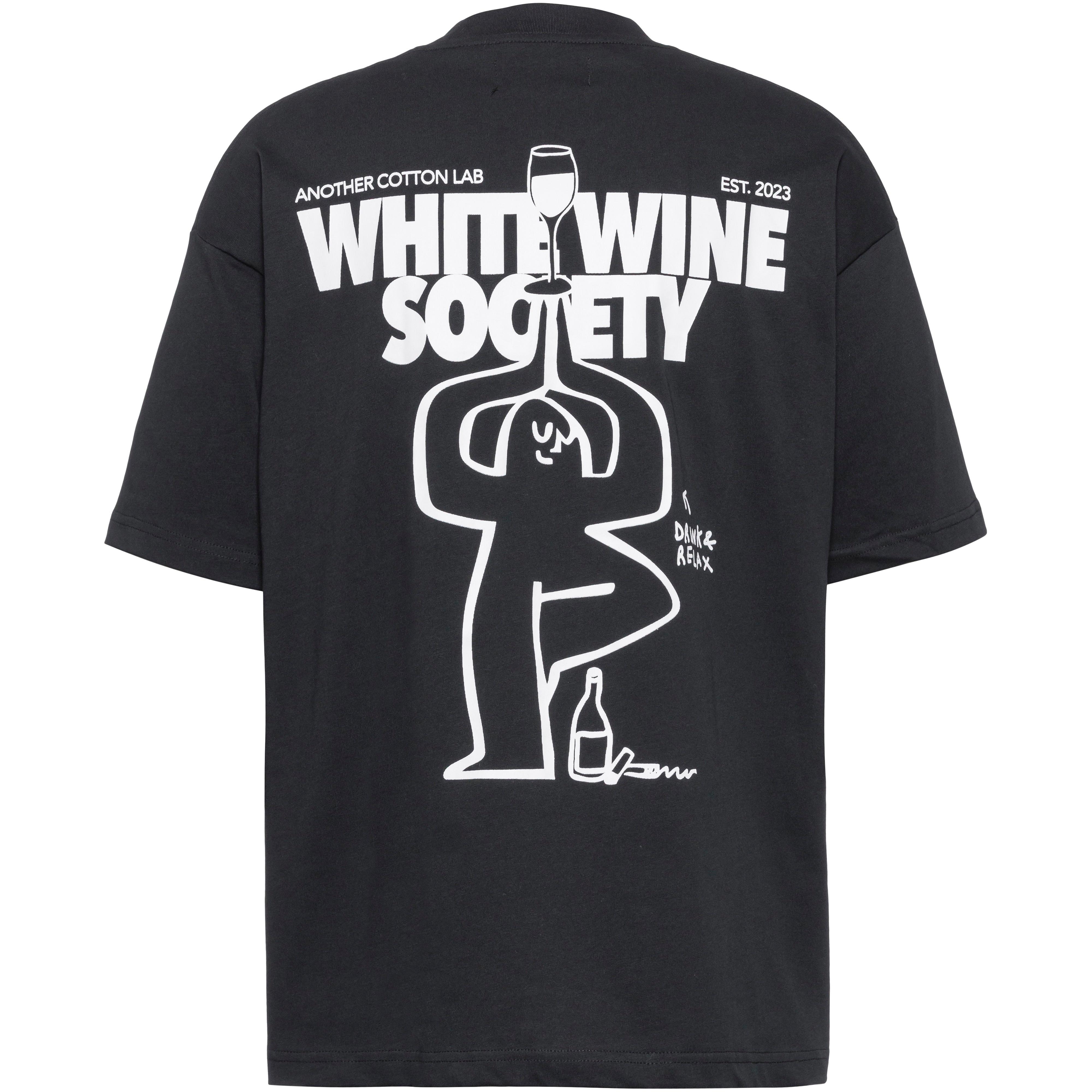 Another Cotton Lab T-Shirt Print Baumwolle Schwarz