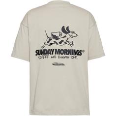 Rückansicht von Another Cotton Lab Sunday Mornings T-Shirt beige