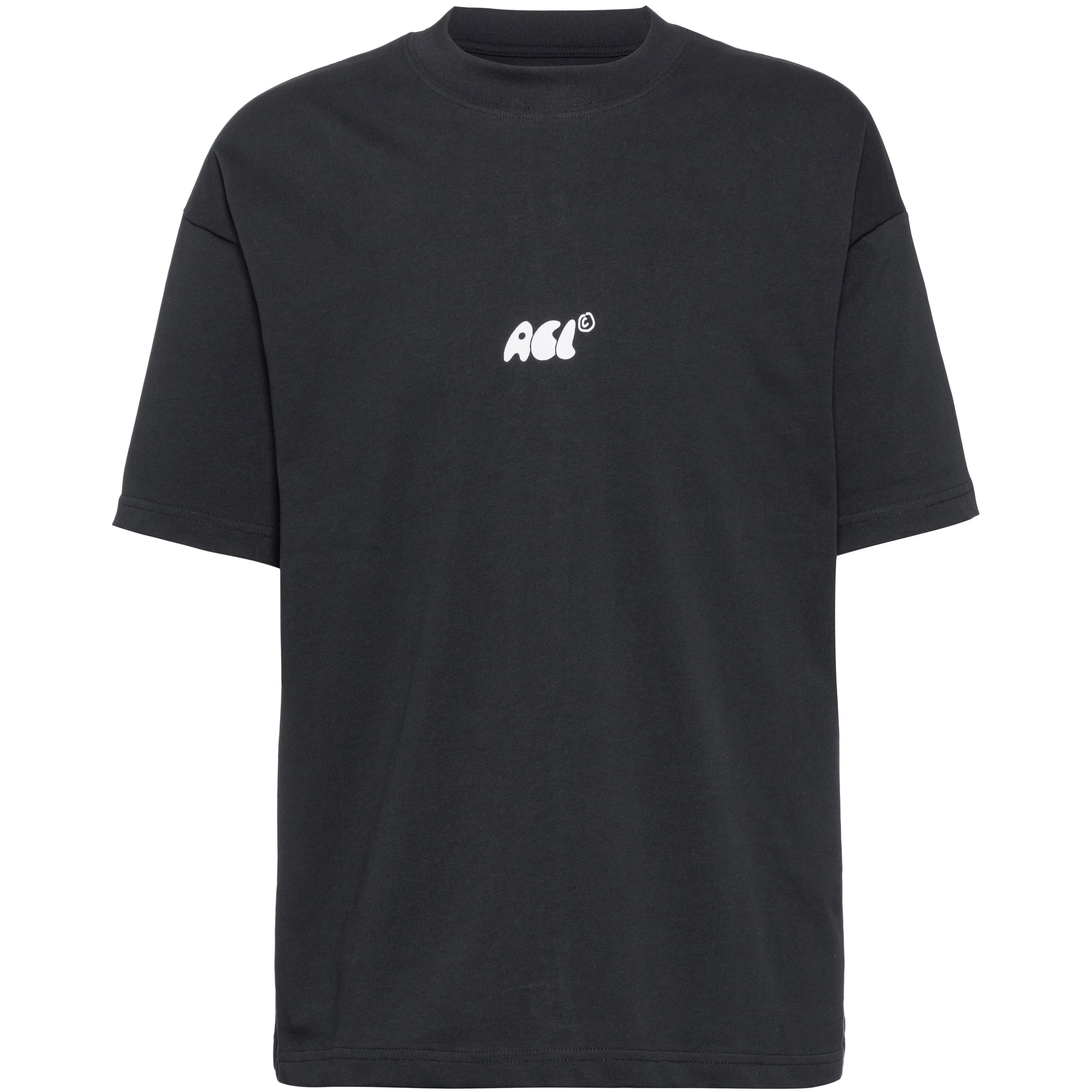 Another Cotton Lab T-Shirt Print Baumwolle Schwarz