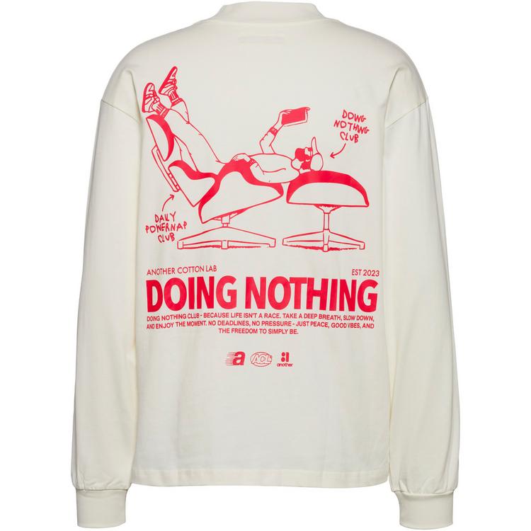 Another Cotton Lab Another Cotton Lab Doing Nothing Langarmshirt - white - 0 | SportScheck