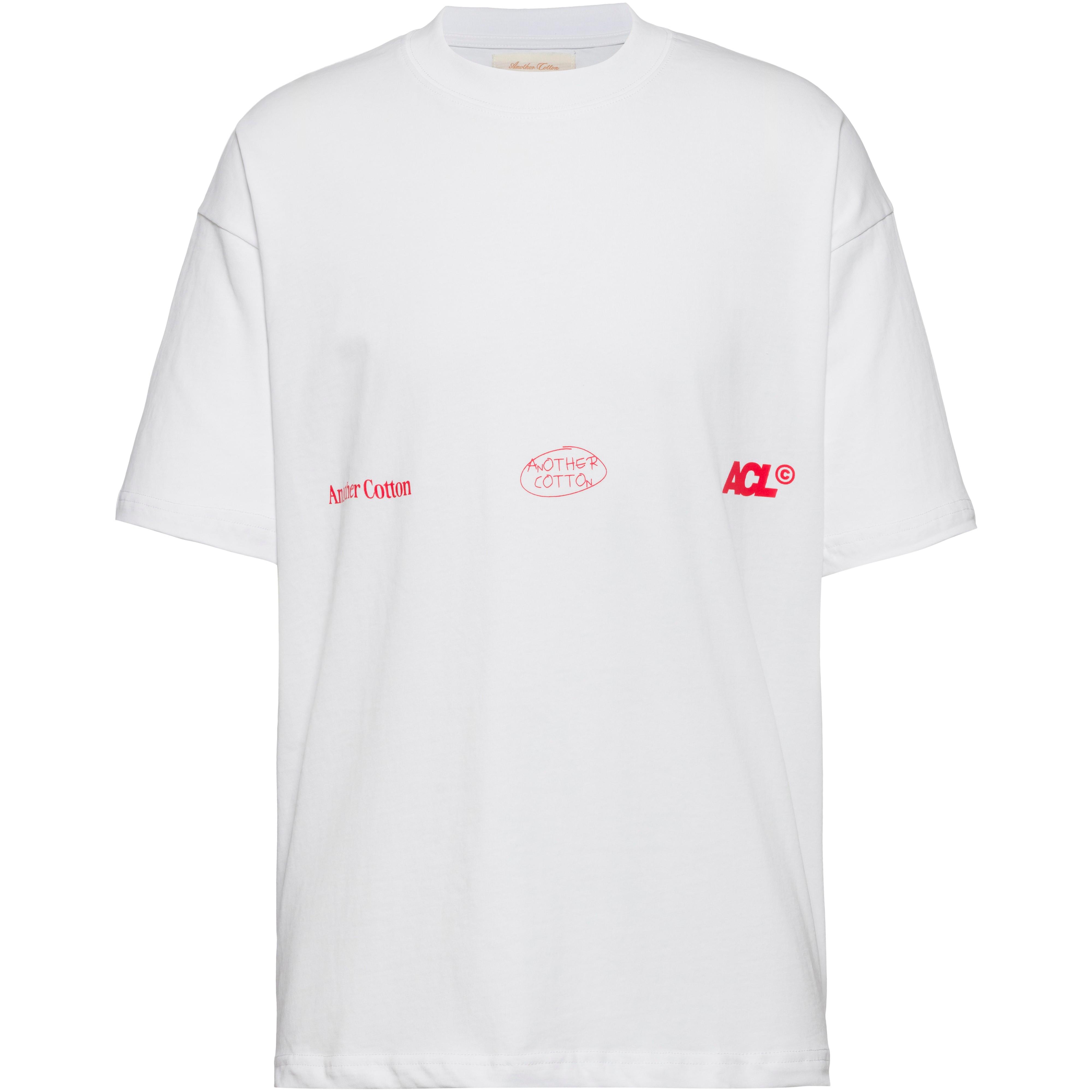 Another Cotton Lab T-Shirt Doing Nothing Rundhals Baumwolle Weiß