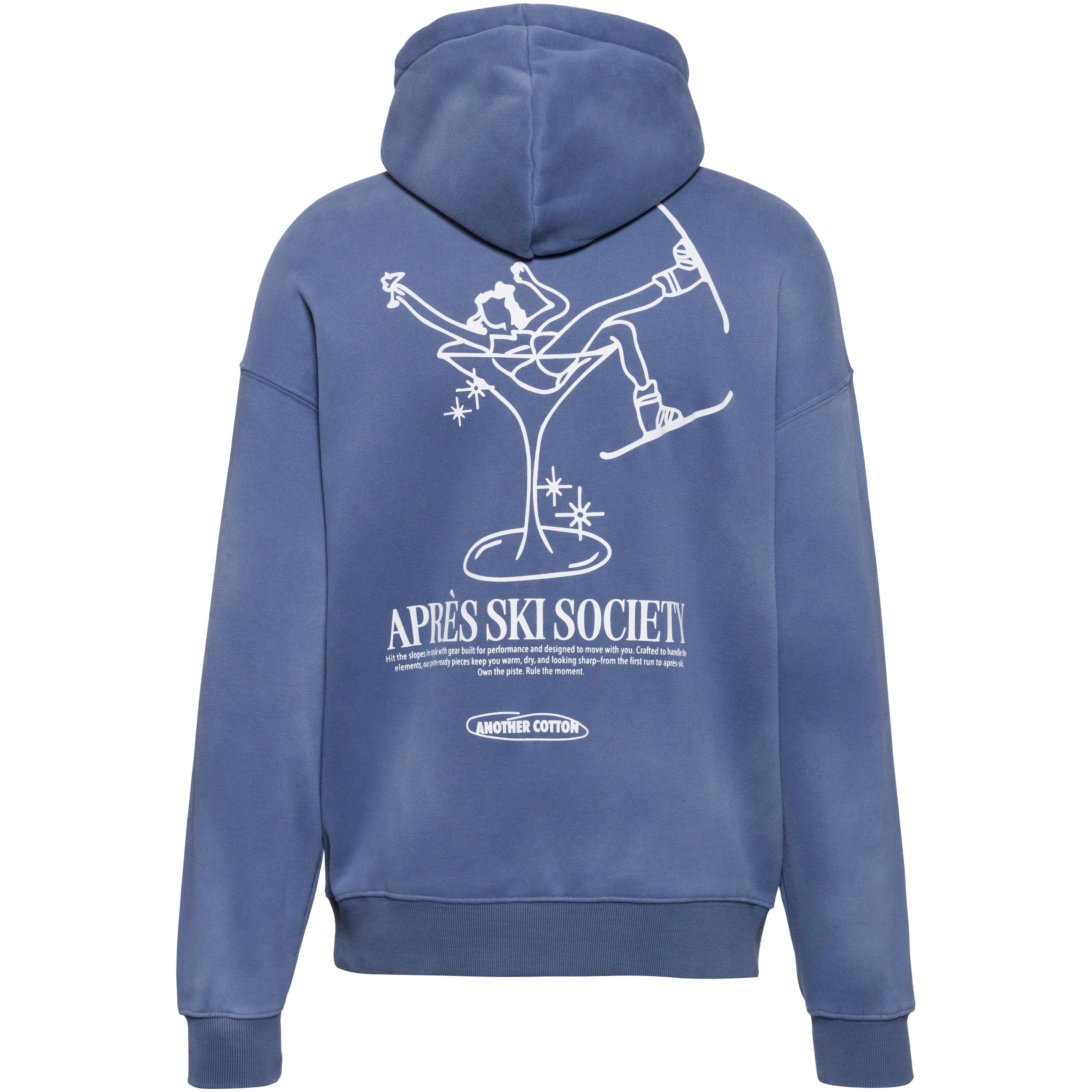 Another Cotton Lab Hoodie Apres Ski Society Kapuze Baumwolle-Polyester Blau