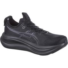 Rückansicht von ASICS GEL-NIMBUS 28 Laufschuhe Herren black-graphite grey