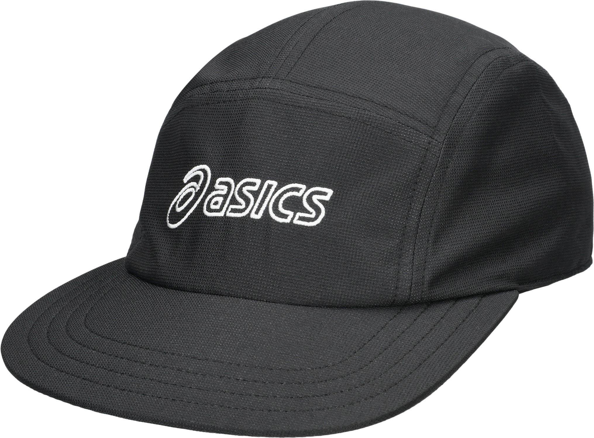 ASICS Cap Gerader Schirm Logostickerei Schwarz