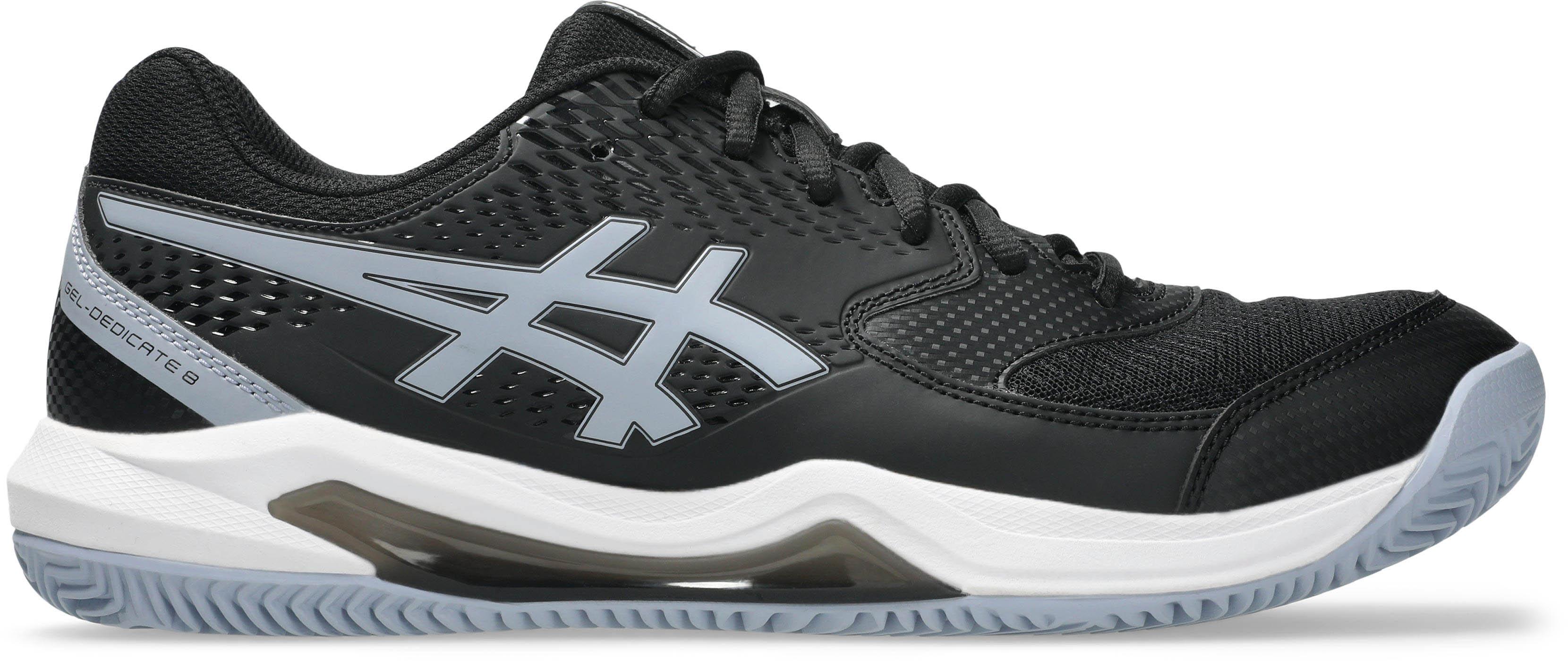 ASICS Tennisschuhe Lederimitat-Gummi Gel Schwarz