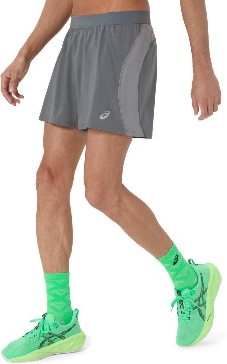 ASICS ASICS ROAD 5IN Laufshorts Herren - clay grey-steel grey-illuminate green - 2 | SportScheck