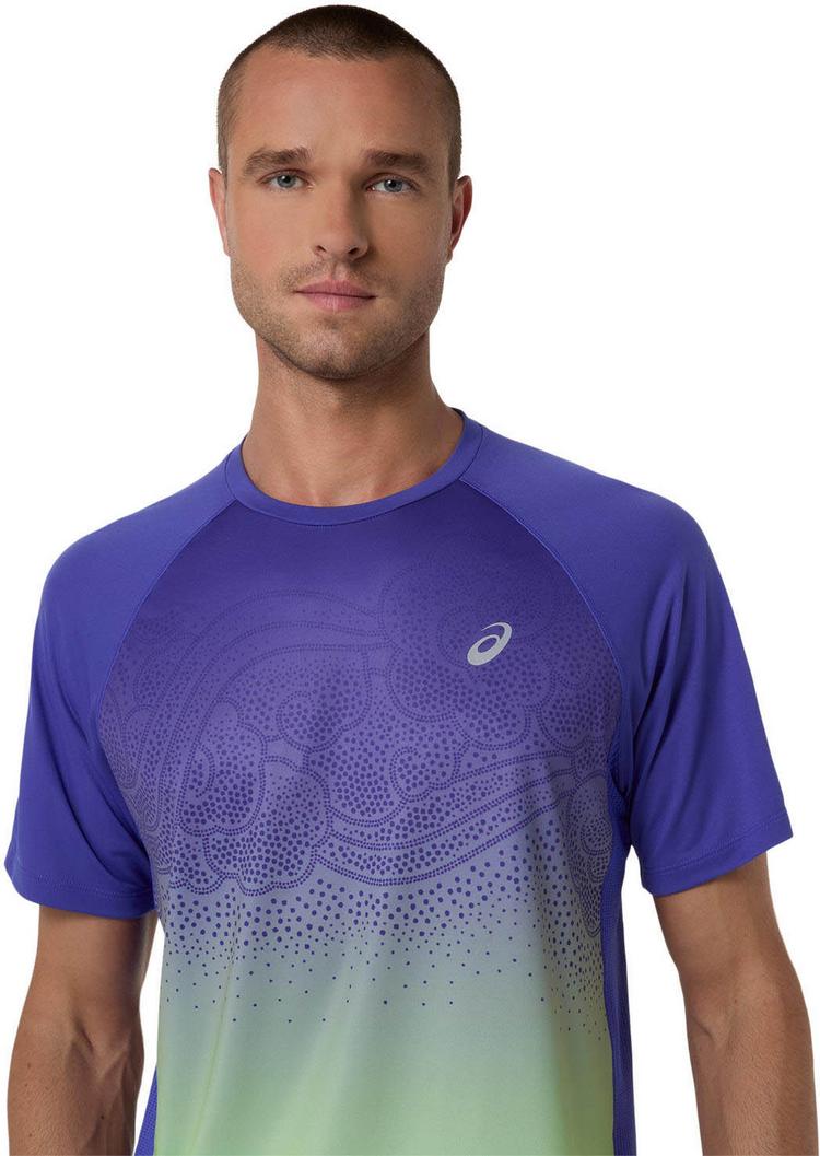 ASICS ASICS ROAD FADE Funktionsshirt Herren - cobalt burst-illuminate green - 2 | SportScheck
