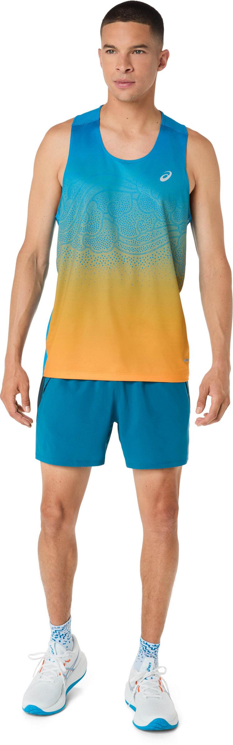 ASICS ASICS ROAD FADE Funktionstank Herren - aegean blue-yamabuki - 3 | SportScheck