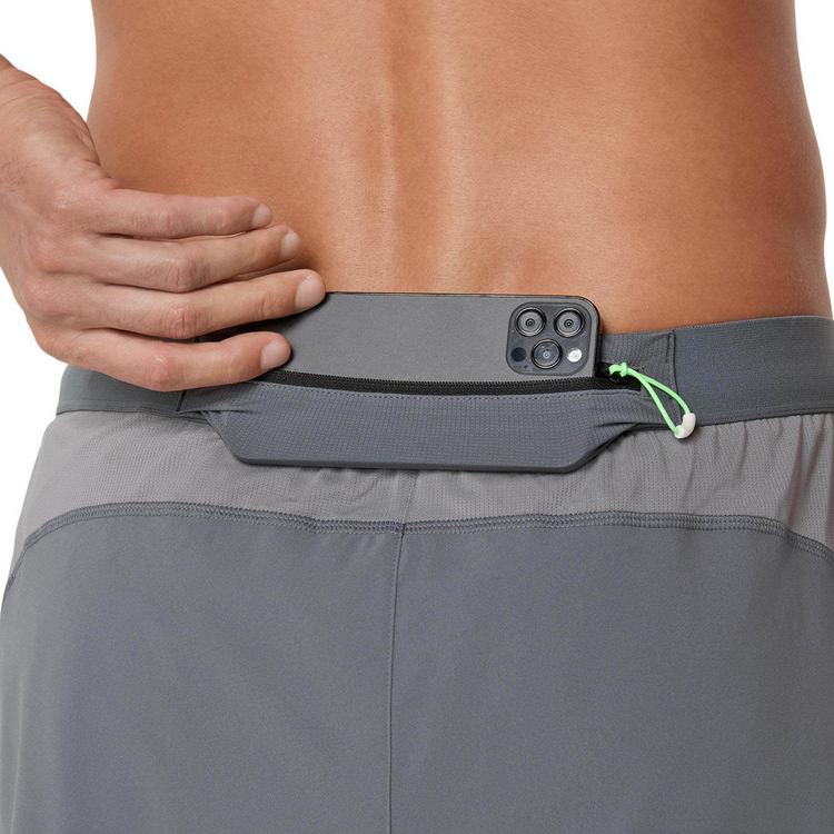 ASICS ASICS ROAD 5IN Laufshorts Herren - clay grey-steel grey-illuminate green - 5 | SportScheck