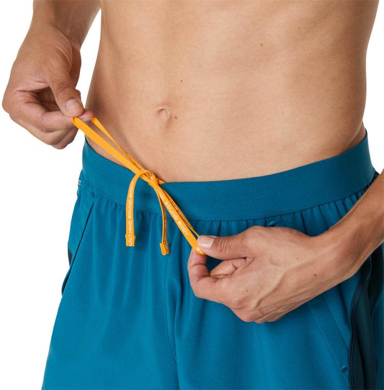 ASICS ASICS ROAD 5IN Laufshorts Herren - tranquil teal-dark teal-yamabuki - 8 | SportScheck