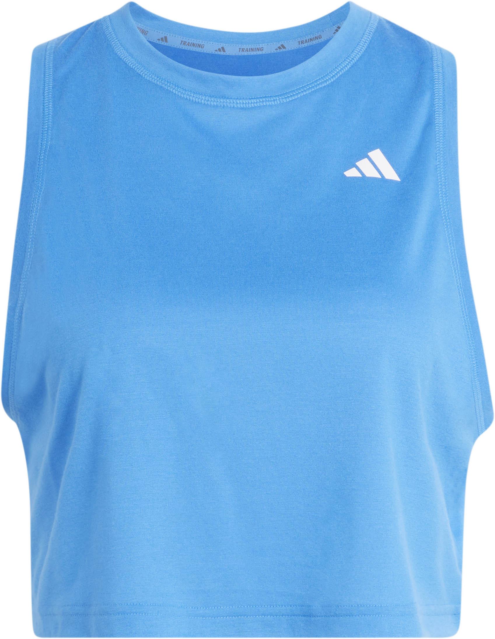 Adidas Tanktop Boxy Polyester-Viskose Blau
