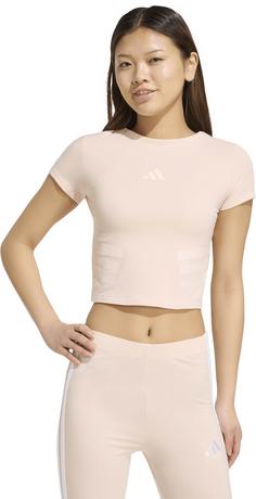 Rückansicht von adidas Future Icon 3S Croptop Damen blupnk