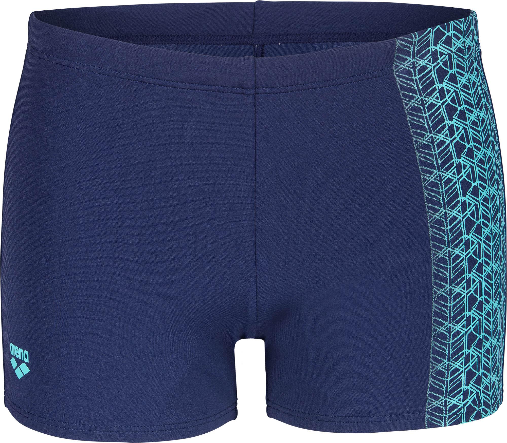 Arena Badehose Kasten Grafikprint Chlorresistent Blau