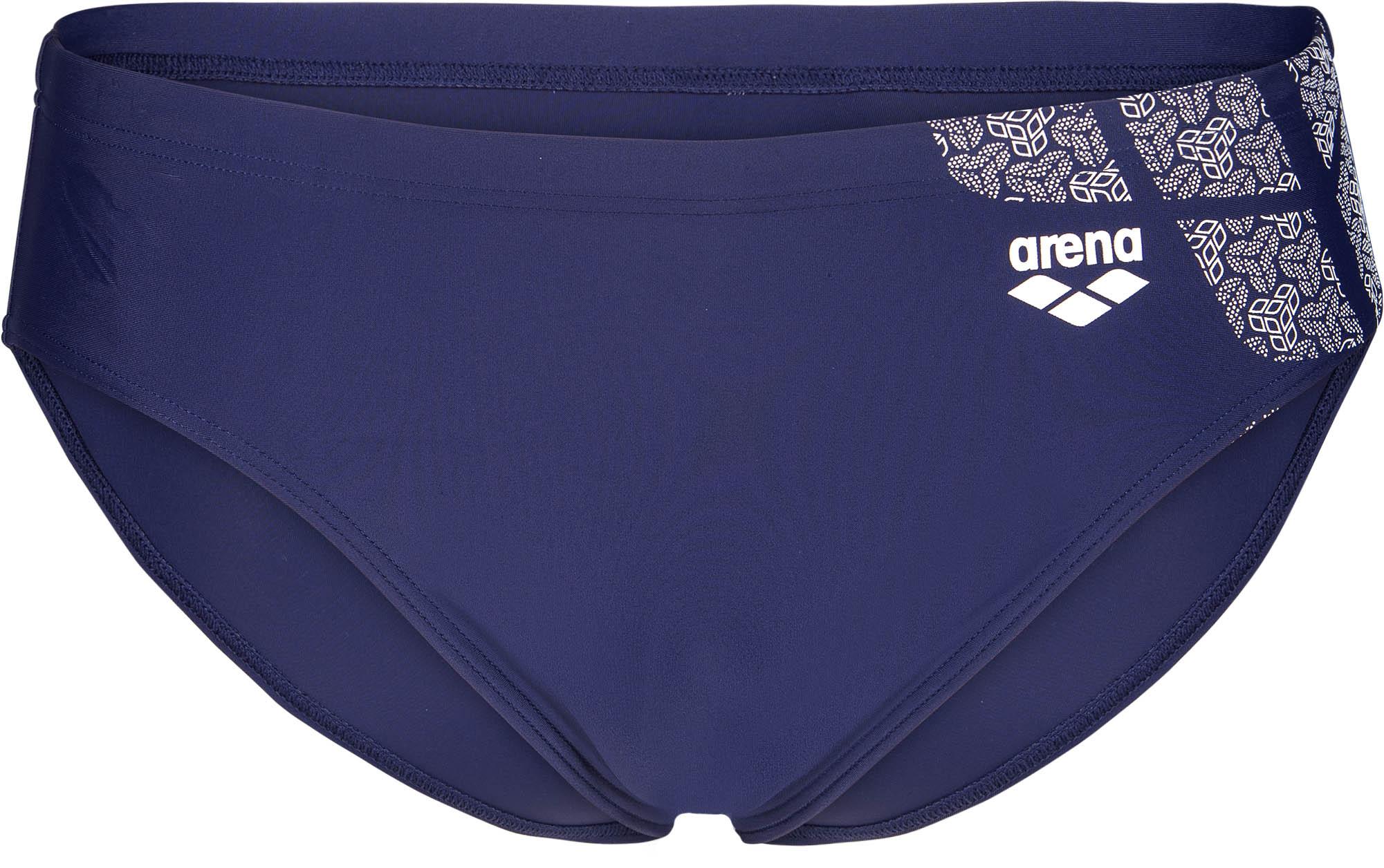 Arena Badehose Slip-Form Logoprint Polyamid-Elastan Blau