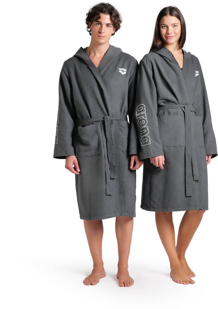 Arena Arena ZEAL ROBE Bademantel Herren - asphalt-white - 0 | SportScheck