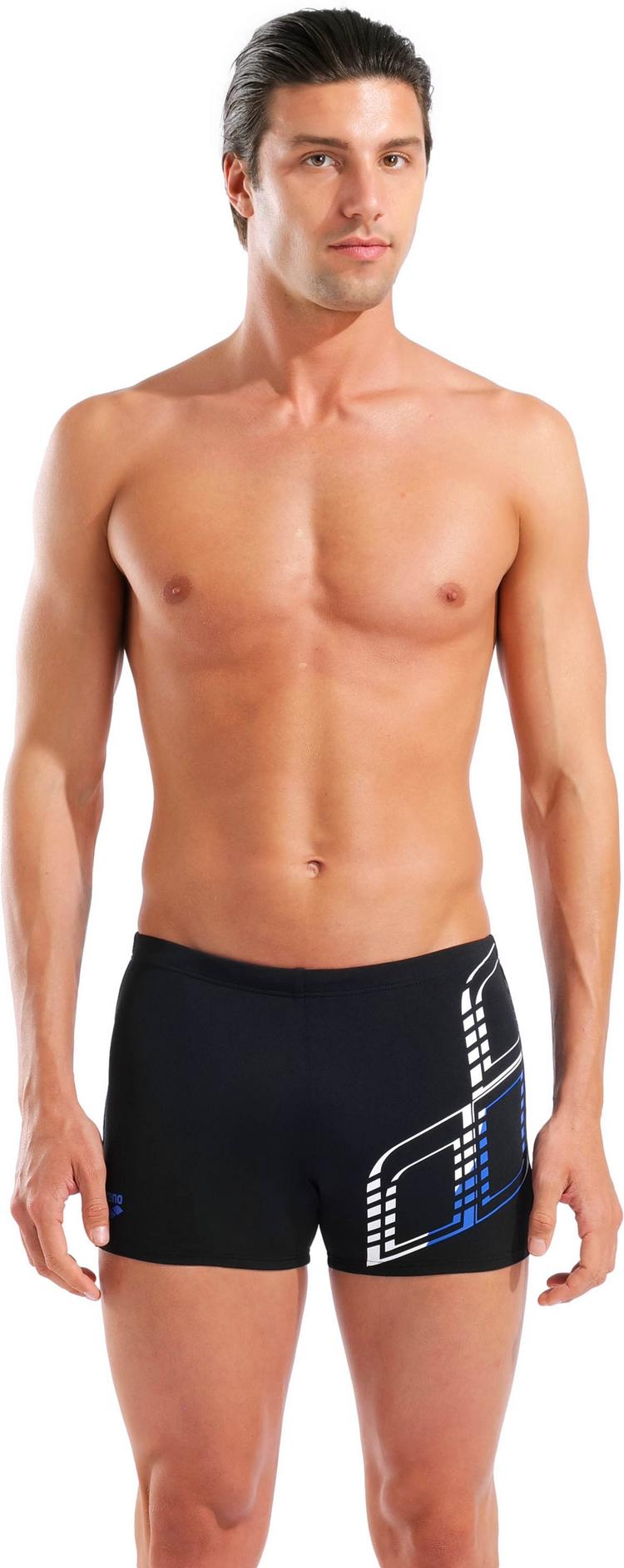 Arena Arena M ARENA GRAPHIC SWIM SHORT Badehose Herren - black-royal - 0 | SportScheck