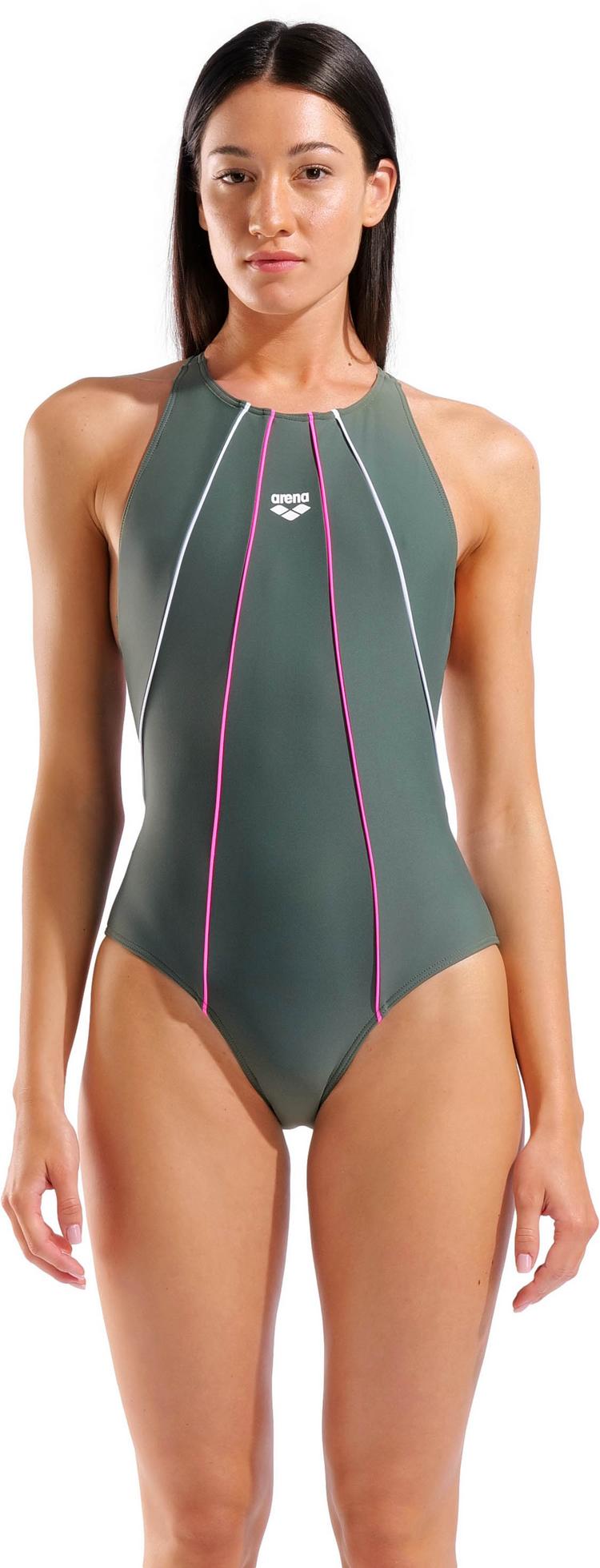 Arena Arena MERYDIAN Schwimmanzug Damen - sage-white-shocking pink - 0 | SportScheck