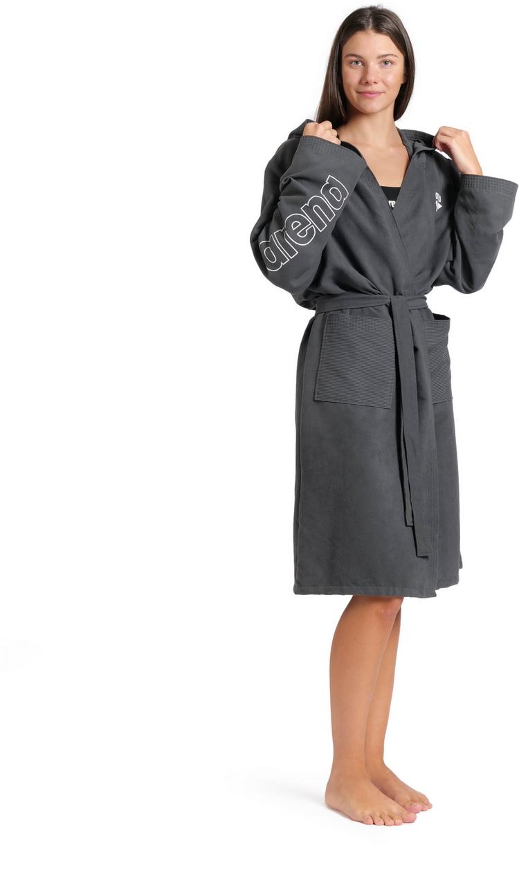 Arena Arena ZEAL ROBE Bademantel Herren - asphalt-white - 2 | SportScheck