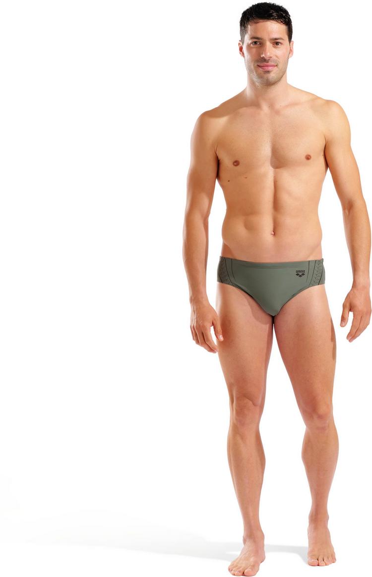 Arena Arena M ARENA DOUBLE GRAPHIC SWIM BRIEFS Badehose Herren - sage-black - 2 | SportScheck