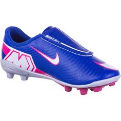 Rückansicht von Nike JR VAPOR 16 CLUB MG PS V Fu&szlig;ballschuhe Kinder racer blue-white